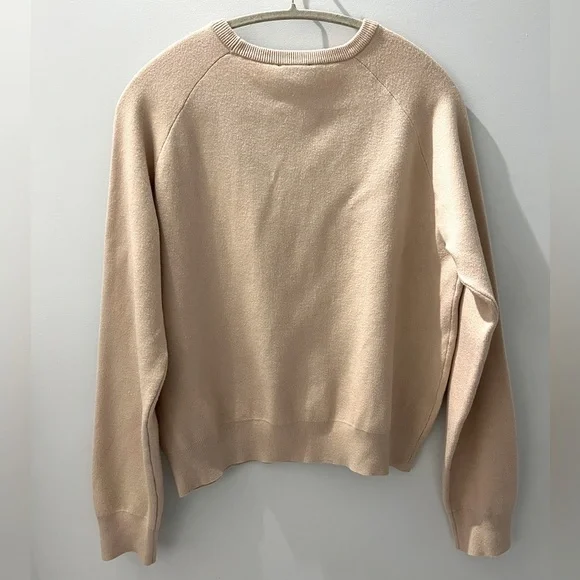 SOLD Monrow Soft Knit Raglan Sweater in SAND - Picture 3 of 7